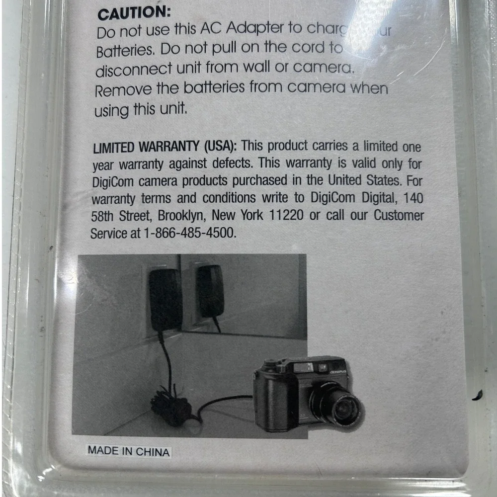 Bell Howell DigiCom AC Power Adapter‎ for Nikon Coolpix Digital Cameras 8.4V